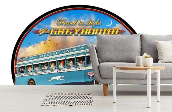 Styles | 1930’s Greyhound Bus Wall Mural Art & Graphics Art & Graphics