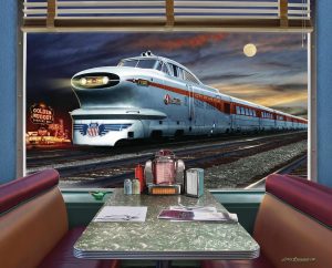 Styles | Aerotrain Diner Booth Wall Mural Architectural Architectural