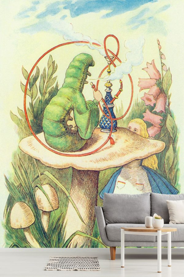 Styles | Alice Meets the Caterpillar Mural Wallpaper Kids Rooms Kids Rooms