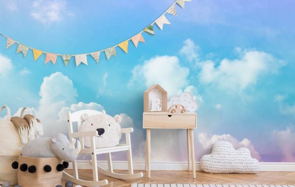 Styles | Cotton Candy Clouds Mural Wallpaper Colors Colors