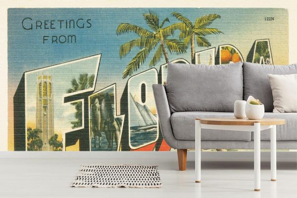 Styles | Greetings From Florida Wallpaper Mural Beach & Tropical Beach & Tropical