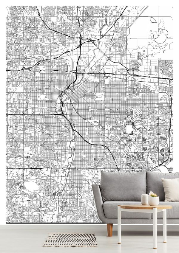 Styles | Map Of Denver Colorado Wallpaper Mural Maps & Flags Maps & Flags