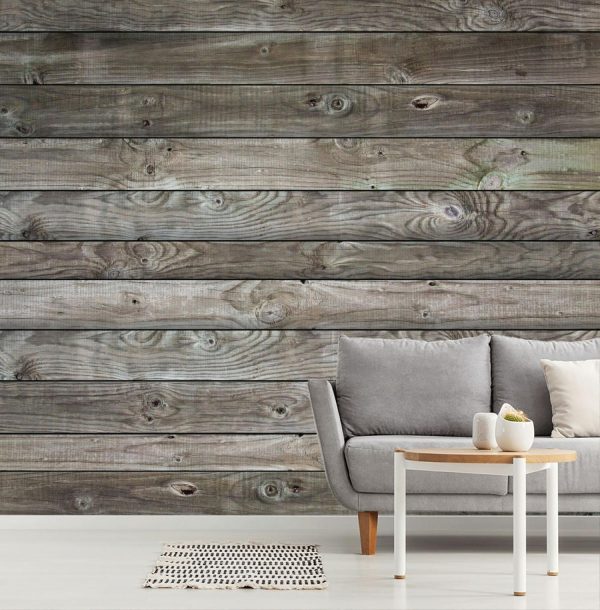 Textures & Backgrounds | Ash Grey Weathered Wood Panels Wallpaper Mural Textures & Backgrounds Textures & Backgrounds