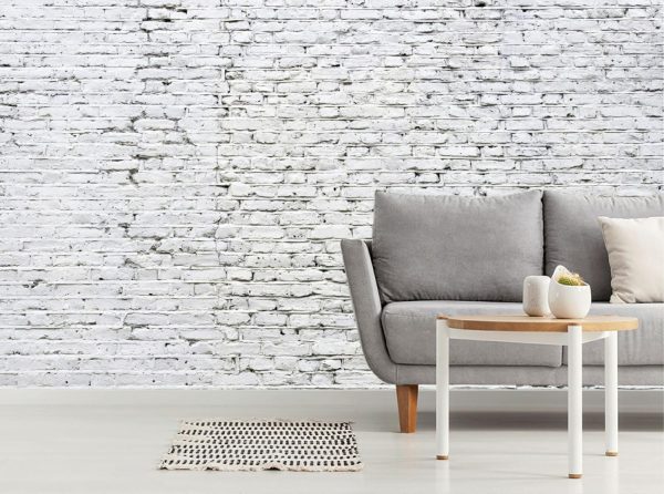 Textures & Backgrounds | Cracked White Brick Wall Mural Wallpaper Colors Colors