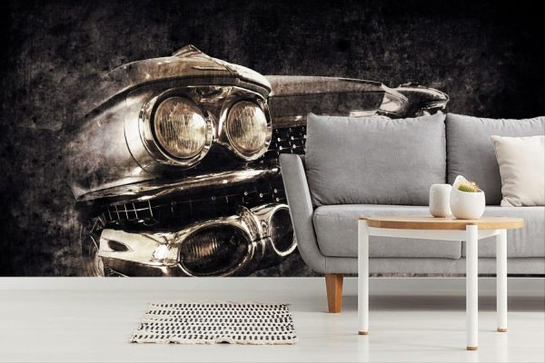 Textures & Backgrounds | Front Of An Old Car Wall Mural Textures & Backgrounds Textures & Backgrounds