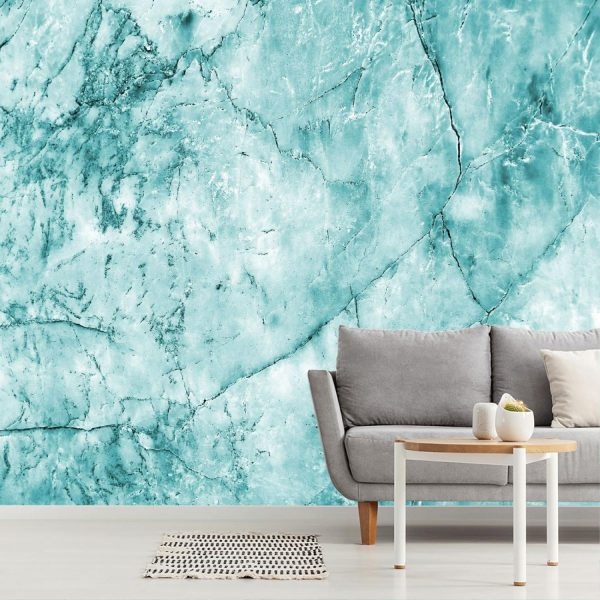 Textures & Backgrounds | Ice Blue Marble Mural Wallpaper Textures & Backgrounds Textures & Backgrounds