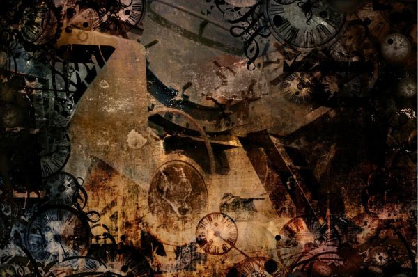 Textures & Backgrounds | Vintage Steampunk Time Machine Mural Wallpaper Wallpaper Murals Textures & Backgrounds