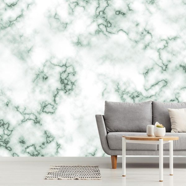 Textures & Backgrounds | White Aqua Marble Wallpaper Mural Textures & Backgrounds Textures & Backgrounds