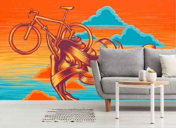 Transportation | Angel & Bike Wall Mural Transportation Transportation