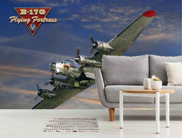 Transportation | B-17 Special Delivery Mural Wallpaper Transportation Transportation