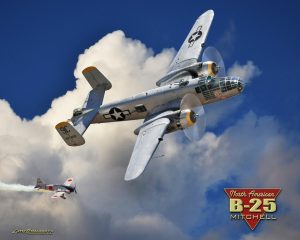 Transportation | B-25 Mitchell Bomber Mural Wallpaper Transportation Transportation