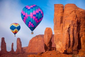 Transportation | Balloon Festival In Monument Valley Wall Mural Transportation Transportation