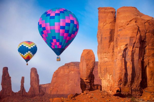 Transportation | Balloon Festival In Monument Valley Wall Mural Transportation Transportation