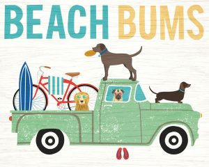 Transportation | Beach Bums Truck Mural Wallpaper Transportation Transportation