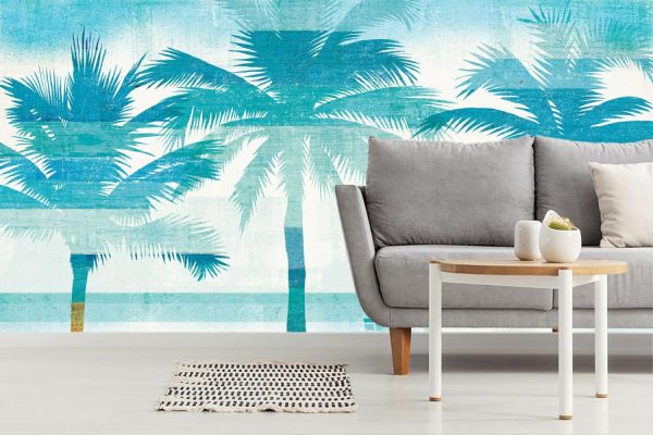 Transportation | Beachscape Palms Wallpaper Mural Beach & Tropical Beach & Tropical