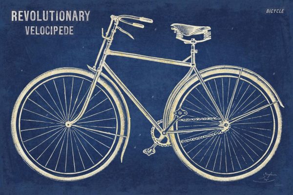 Transportation | Blueprint Bicycle Mural Wallpaper Transportation Transportation