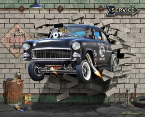 Transportation | Break on Thru ’55 Chevy (No Text) Wall Mural Styles Styles