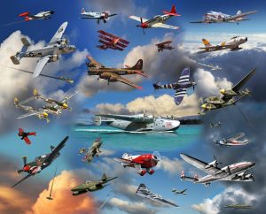 Transportation | Classic Airplanes Wallpaper Mural Wallpaper Murals Transportation