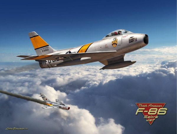 Transportation | F-86 Sabre Jet Mural Wallpaper Transportation Transportation