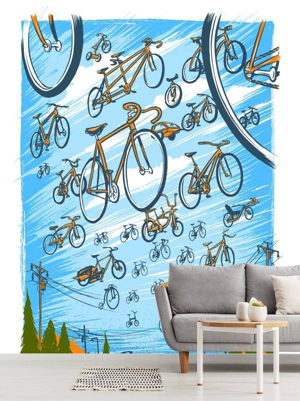 Transportation | Flying Bikes Wallpaper Mural Sports Sports