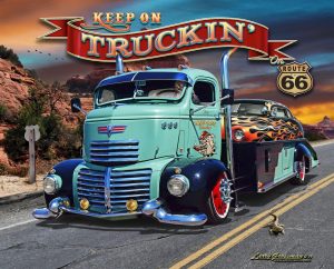 Transportation | Keep On Truckin’ On Route 66 Wall Mural Transportation Transportation