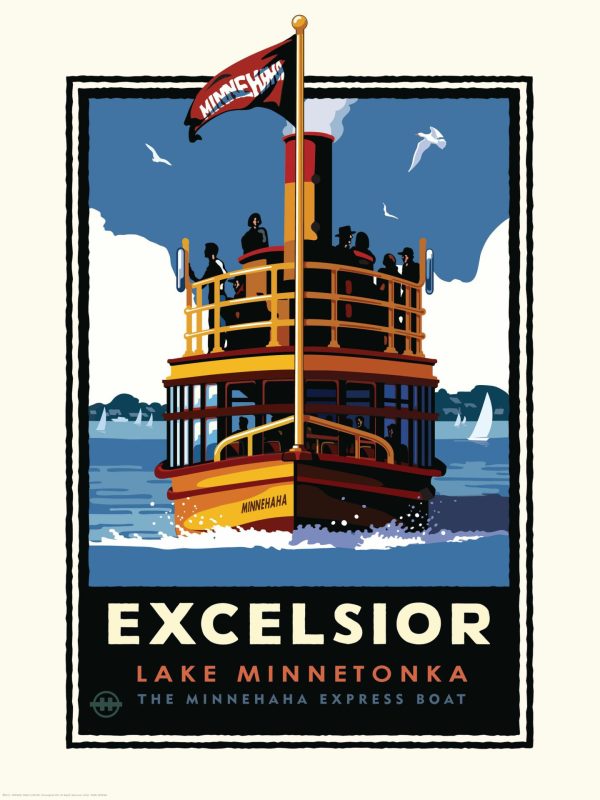 Transportation | Lake Minnetonka Excelsior Ferry Wallpaper Mural Transportation Transportation