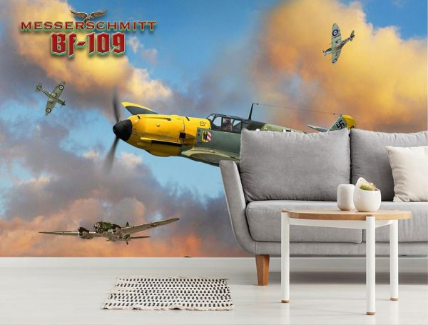 Transportation | Messerschmitt BF-109 Battle Of Britain Wall Mural Transportation Transportation