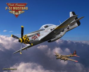 Transportation | North American P-51 Mustang Mural Transportation Transportation