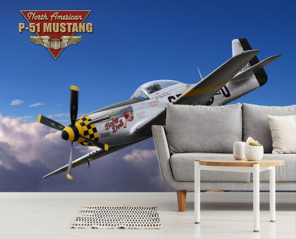 Transportation | North American P-51 Mustang Mural Transportation Transportation