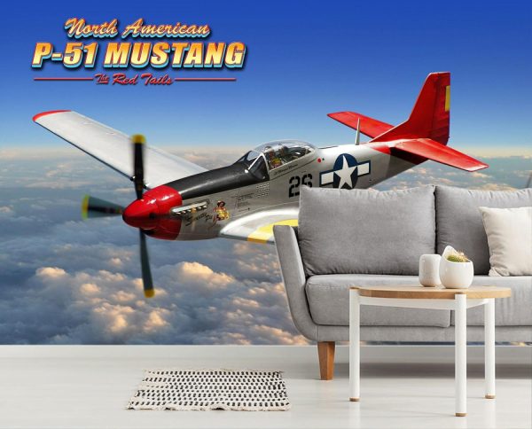 Transportation | P-51 Mustang Wall Mural Transportation Transportation