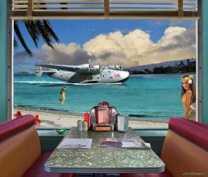 Transportation | Pan Am Diner Booth Wall Mural Activities & Leisure Activities & Leisure