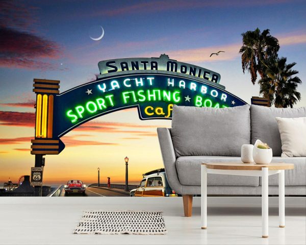 Transportation | Santa Monica PierWallpaper Mural Beach & Tropical Beach & Tropical