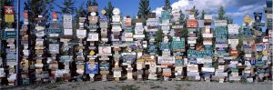 Transportation | Sign Post Forest Yukon, Canada Wall Mural Extra Large Extra Large