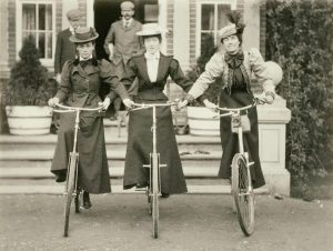 Transportation | Three women on bicycles Wall Mural Transportation Transportation