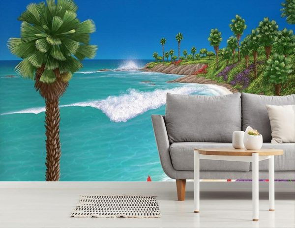 Trees | August Afternoon Wall Mural Beach & Tropical Beach & Tropical