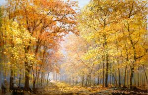 Trees | Autumn Solitude Mural Wallpaper Forests Forests