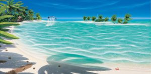 Trees | Blustery Day Mural Wallpaper Beach & Tropical Beach & Tropical