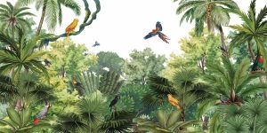 Trees | Canopy Jungle Wallpaper Mural Animals Animals