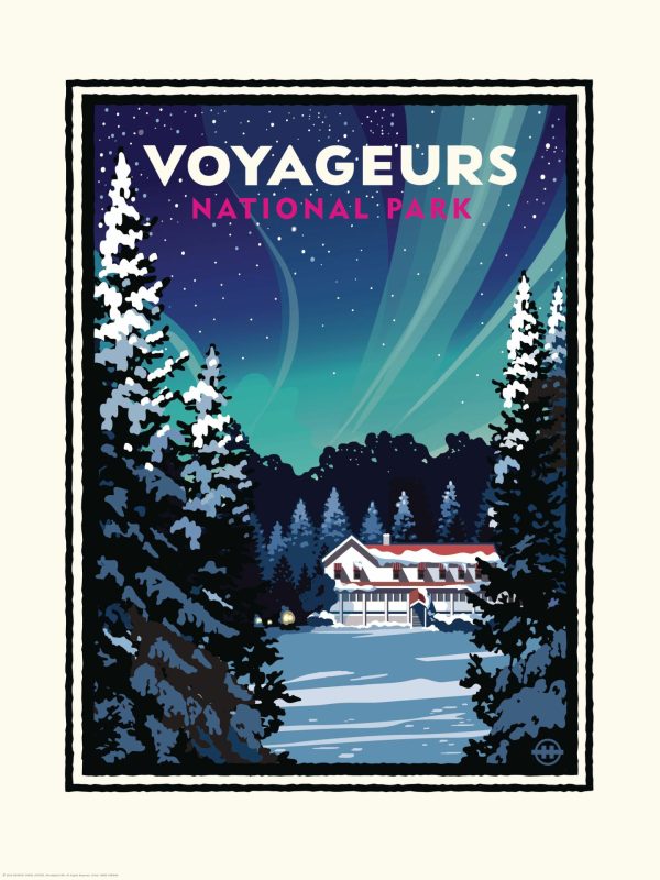 Trees | National Parks Voyageurs Kettle Falls In Winter Wall Mural Trees Trees