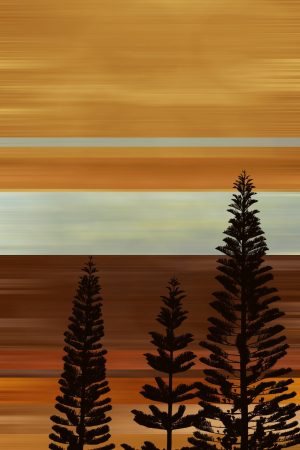 Trees | Sunset Tree Silhouette 2 Wallpaper Mural Trees Trees