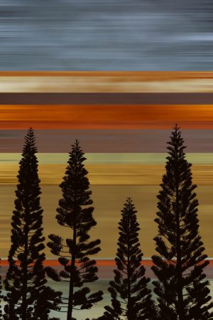 Trees | Sunset Tree Silhouette 3 Wallpaper Mural Art & Graphics Art & Graphics