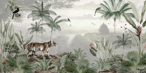 Trees | Tropical Tiger Wallpaper Mural Trees Trees