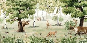 Trees | Woodland Wonders Wallpaper Mural Animals Animals