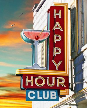 Architectural | Happy Hour Club Wall Mural Architectural Architectural