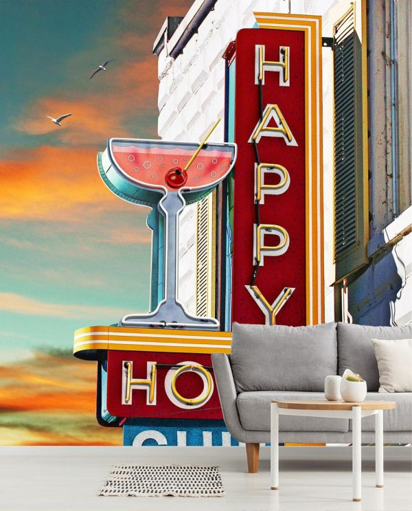 Architectural | Happy Hour Club Wall Mural Architectural Architectural