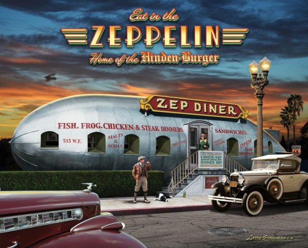 Architectural | Zeppelin Diner Wall Mural Architectural Architectural