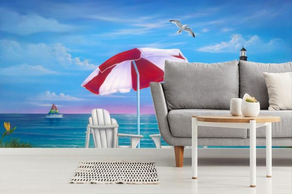 Beach & Tropical | Exotic Lighthouse Wallpaper Mural Beach & Tropical Beach & Tropical