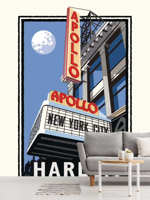 City & Skyline | Apollo Theater NYC Mural Wallpaper City & Skyline City & Skyline