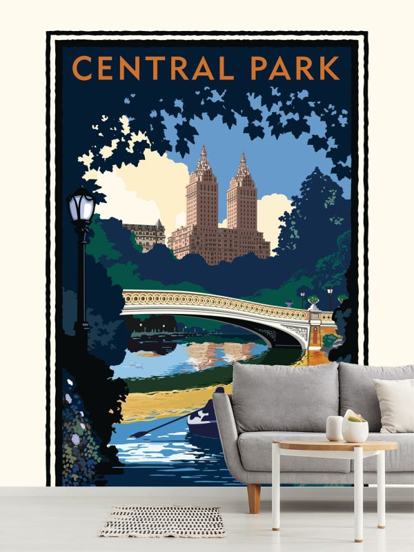 City & Skyline | Central Park Bridge Wall Mural Architectural Architectural