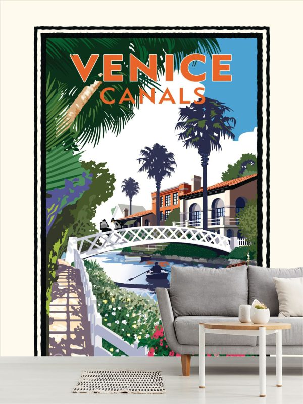 City & Skyline | Venice Canals Wallpaper Mural Architectural Architectural